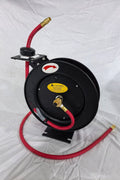 NEW 25 , 50 , 100 FT 3/8″ METAL AIR HYBRID HOSE REEL - with 3/8" 25 FT | Sold by Uncle Wiener's Wholesale