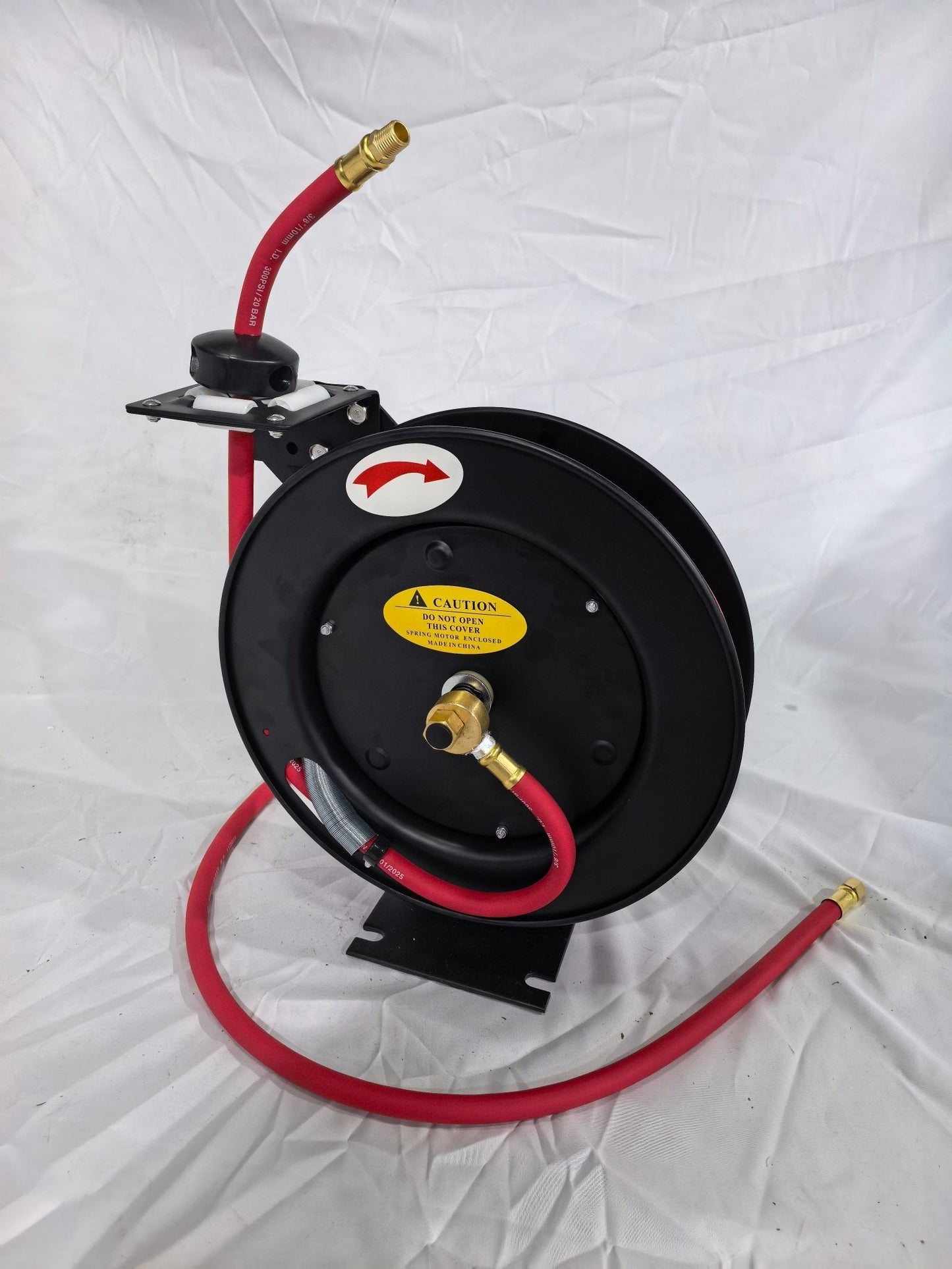 NEW 25 , 50 , 100 FT 3/8″ METAL AIR HYBRID HOSE REEL - with 3/8" 25 FT | Sold by Uncle Wiener's Wholesale