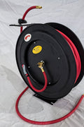 NEW 25 , 50 , 100 FT 3/8″ METAL AIR HYBRID HOSE REEL - with 3/8" 25 FT | Sold by Uncle Wiener's Wholesale