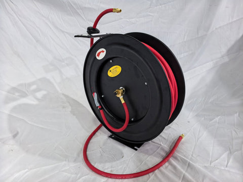 NEW 25 , 50 , 100 FT 3/8″ METAL AIR HYBRID HOSE REEL - with 3/8" 25 FT | Sold by Uncle Wiener's Wholesale