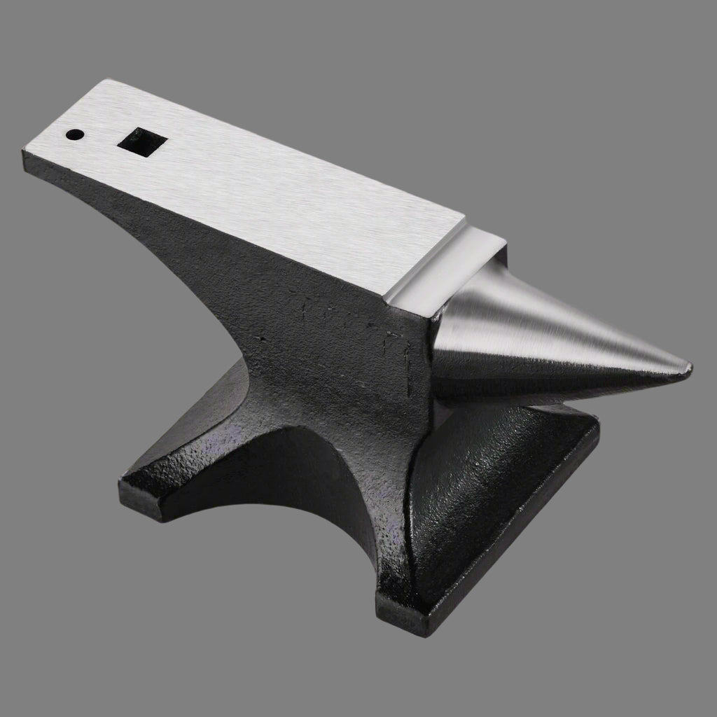 “25 lb cast iron blacksmith anvil with horn”

“88 lb horn anvil for forging and metalwork”

“Heavy-duty blacksmithing tool with cast iron construction”

“Side view of horned blacksmith anvil on white background”