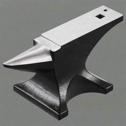 “25 lb cast iron blacksmith anvil with horn”

“88 lb horn anvil for forging and metalwork”

“Heavy-duty blacksmithing tool with cast iron construction”

“Side view of horned blacksmith anvil on white background”
