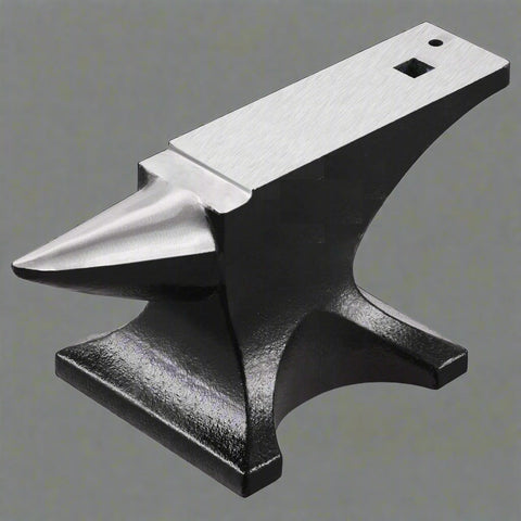“25 lb cast iron blacksmith anvil with horn”

“88 lb horn anvil for forging and metalwork”

“Heavy-duty blacksmithing tool with cast iron construction”

“Side view of horned blacksmith anvil on white background”