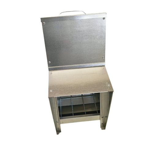 New 25 LBS Galvanized Chicken & Duck Feeder – Durable Outdoor Poultry Feed Dispenser S1228 - with | Sold by Uncle Wiener's Wholesale