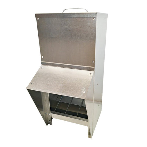 New 25 LBS Galvanized Chicken & Duck Feeder – Durable Outdoor Poultry Feed Dispenser S1228 - with | Sold by Uncle Wiener's Wholesale