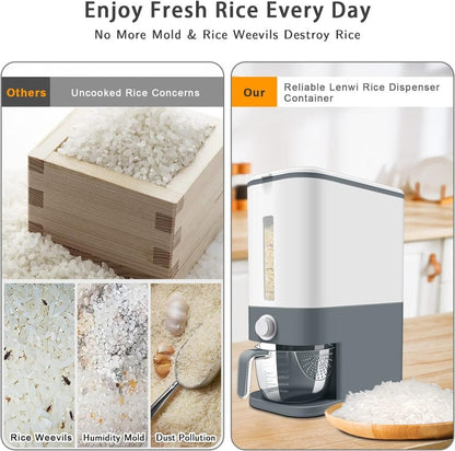 New 25 lbs Rice & Grain Dispenser – Bulk Food Storage & Easy Dispensing Container S1125 - with | Sold by Uncle Wiener's Wholesale