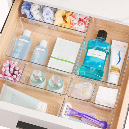 Kitchen and Bathroom Countertop Storage with BPA-Free Plastic Bins
