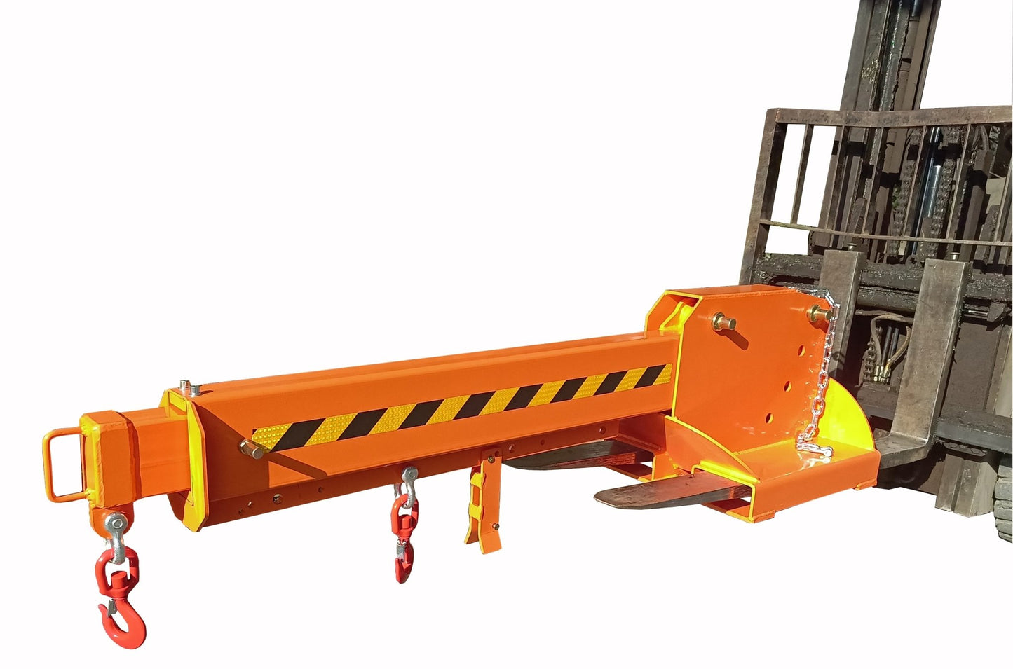 2.5 Ton Adjustable Forklift Crane Jib Boom with Telescopic Arm and Safety Hook
