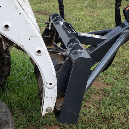 26 FT Telescoping Hydraulic Truss Boom for Skid Steer
Skid Steer Crane Arm Lifting Beam
Truss Boom Fully Extended
Close-up of Hydraulic Truss Boom Cylinders
Heavy-Duty Skid Steer Boom with Safety Valve System