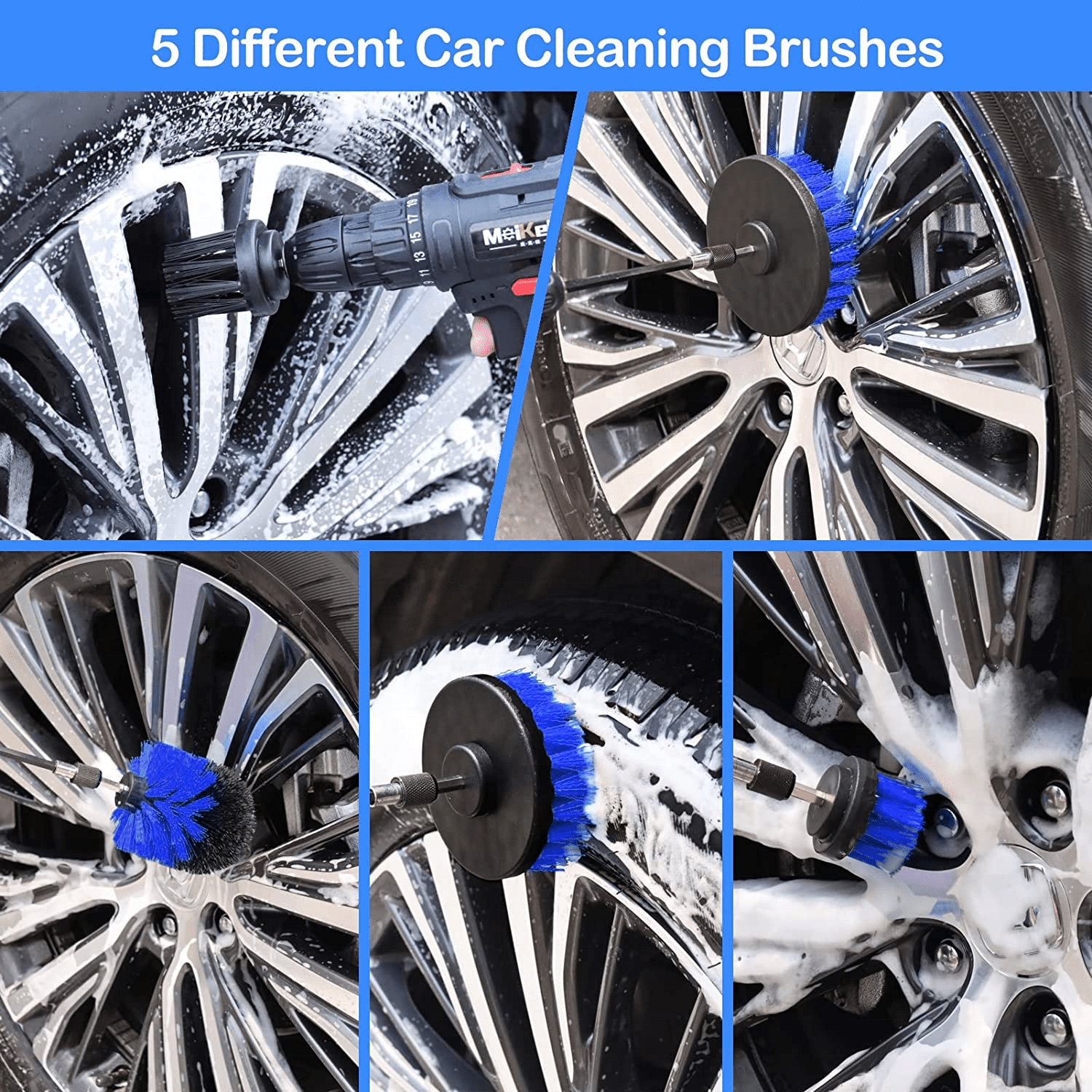 New 26 PCS Car Detailing Brush Set Auto Detailing Kit with Buffing Sponges 26PDB - with | Sold by Uncle Wiener's Wholesale