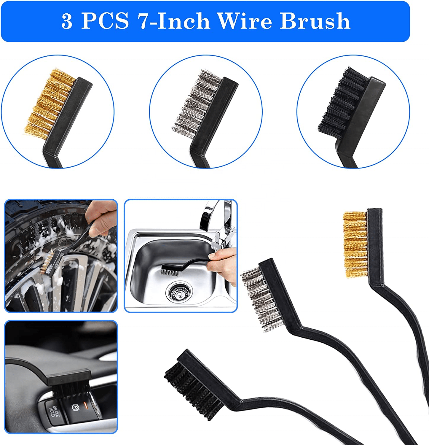 New 26 PCS Car Detailing Brush Set Auto Detailing Kit with Buffing Sponges 26PDB - with | Sold by Uncle Wiener's Wholesale
