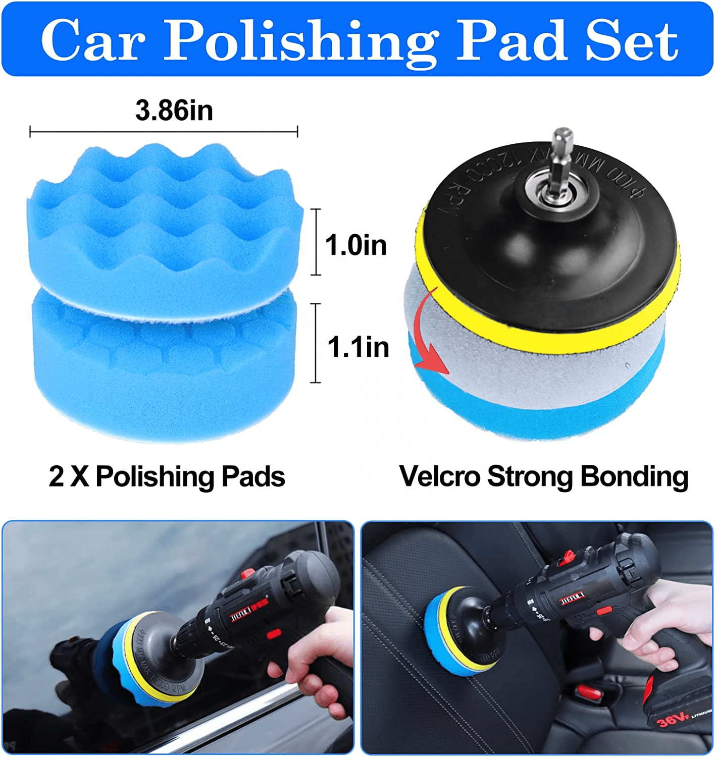 New 26 PCS Car Detailing Brush Set Auto Detailing Kit with Buffing Sponges 26PDB - with | Sold by Uncle Wiener's Wholesale