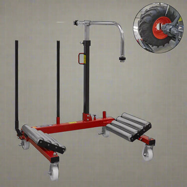 2645 lb hydraulic tire lift for tractors – heavy-duty wheel mount cart for farm and industrial tires
