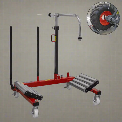 2645 lb hydraulic tire lift for tractors – heavy-duty wheel mount cart for farm and industrial tires
