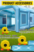 Inflatable car paint spray booth 26x13x10 ft exterior view
Interior view of inflatable paint booth with partition wall
Blue portable spray booth with two blowers and windows
Dust-free mobile painting tent setup for automotive use
Folded and inflated stages of an inflatable paint booth