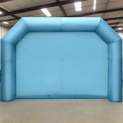 Inflatable car paint spray booth 26x13x10 ft exterior view
Interior view of inflatable paint booth with partition wall
Blue portable spray booth with two blowers and windows
Dust-free mobile painting tent setup for automotive use
Folded and inflated stages of an inflatable paint booth