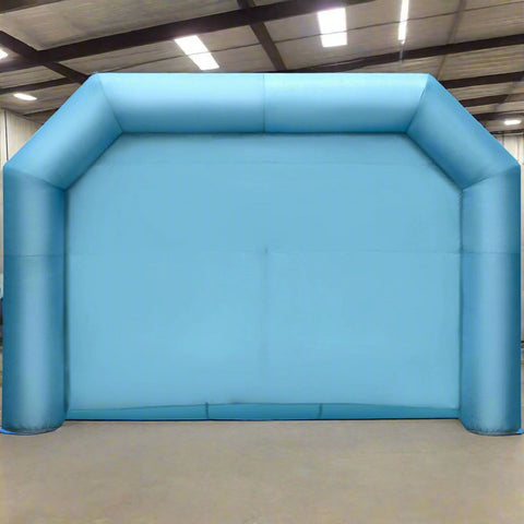 Inflatable car paint spray booth 26x13x10 ft exterior view
Interior view of inflatable paint booth with partition wall
Blue portable spray booth with two blowers and windows
Dust-free mobile painting tent setup for automotive use
Folded and inflated stages of an inflatable paint booth