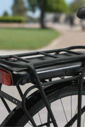 28 inch electric city cruiser bike – side view
350W rear hub motor close-up on e-bike
Lightweight aluminum e-bike with step-through frame
Display panel and handlebar view of electric bike
21-speed electric commuter bike on city road