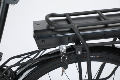 28 inch electric city cruiser bike – side view
350W rear hub motor close-up on e-bike
Lightweight aluminum e-bike with step-through frame
Display panel and handlebar view of electric bike
21-speed electric commuter bike on city road
