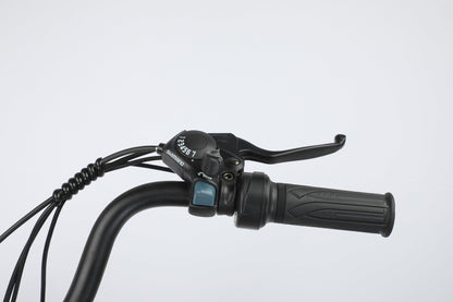28 inch electric city cruiser bike – side view
350W rear hub motor close-up on e-bike
Lightweight aluminum e-bike with step-through frame
Display panel and handlebar view of electric bike
21-speed electric commuter bike on city road