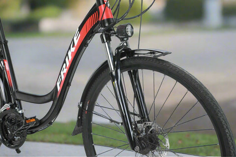 28 inch electric city cruiser bike – side view
350W rear hub motor close-up on e-bike
Lightweight aluminum e-bike with step-through frame
Display panel and handlebar view of electric bike
21-speed electric commuter bike on city road
