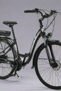 28 inch electric city cruiser bike – side view
350W rear hub motor close-up on e-bike
Lightweight aluminum e-bike with step-through frame
Display panel and handlebar view of electric bike
21-speed electric commuter bike on city road