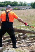 28-inch red-handled hookaroon log lifting tool
Close-up of boron steel hook with toothed edge
Person lifting firewood using ergonomic hookaroon
Firewood tool with non-slip grip and curved hook
Log grabber tool for outdoor stacking and handling