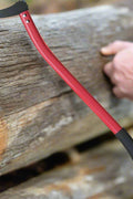 28-inch red-handled hookaroon log lifting tool
Close-up of boron steel hook with toothed edge
Person lifting firewood using ergonomic hookaroon
Firewood tool with non-slip grip and curved hook
Log grabber tool for outdoor stacking and handling
