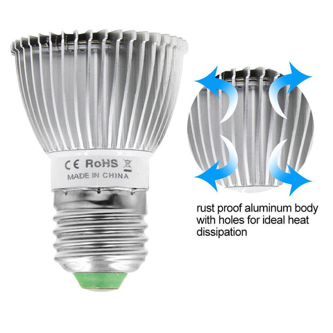 28W LED grow light bulb for indoor plant growth
Full spectrum E27 grow lamp emitting purple light
Hydroponic LED bulb with red blue white UV IR chips
Energy-efficient grow light for seedling and flowering
LED grow light with E27 base and cooling shell
