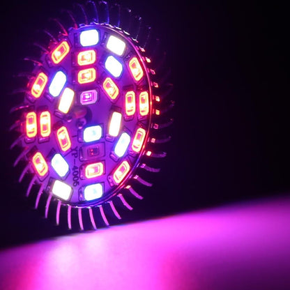 28W LED grow light bulb for indoor plant growth
Full spectrum E27 grow lamp emitting purple light
Hydroponic LED bulb with red blue white UV IR chips
Energy-efficient grow light for seedling and flowering
LED grow light with E27 base and cooling shell