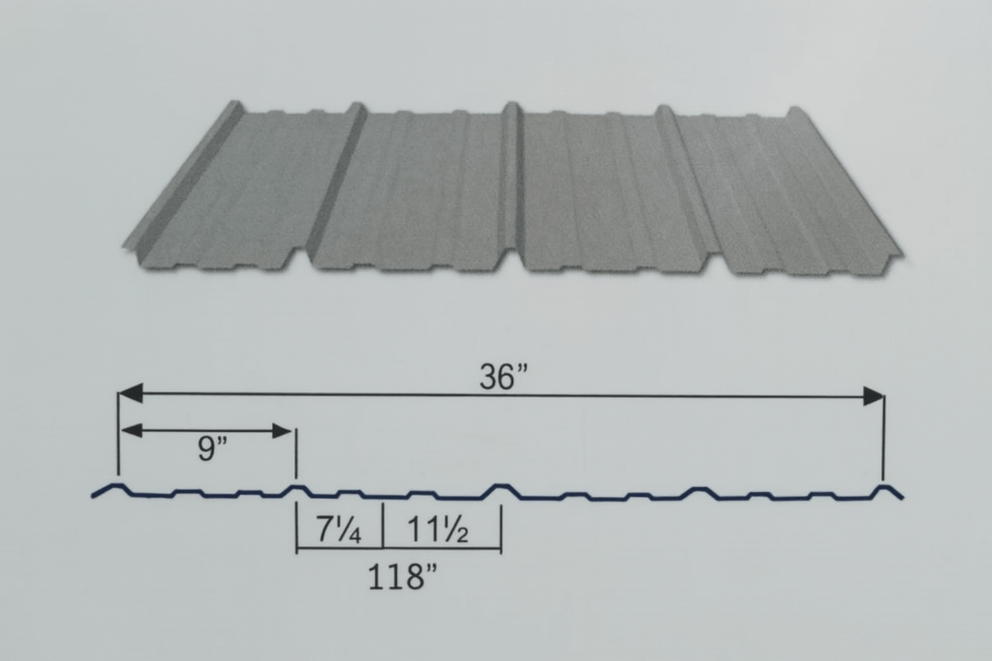 New 29 Gauge Steel Siding Panels – 8ft to 20ft Lengths | Durable, Low - Maintenance Exterior Metal Siding - with Gray | Sold by Uncle Wiener's Wholesale