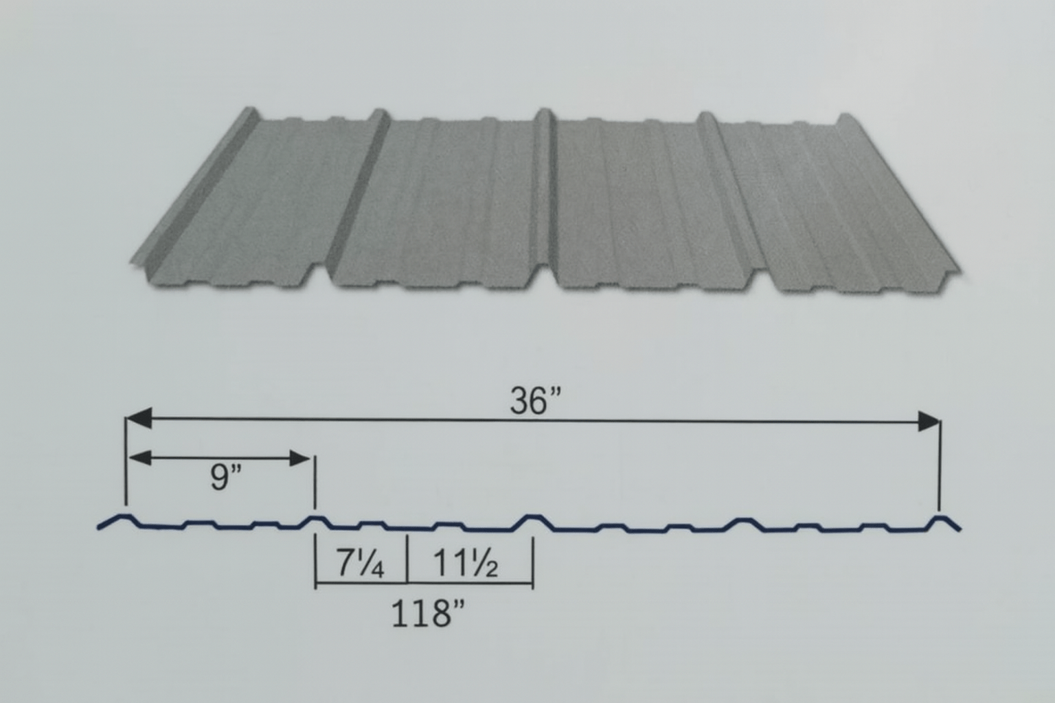 New 29 Gauge Steel Siding Panels – 8ft to 20ft Lengths | Durable, Low - Maintenance Exterior Metal Siding - with Gray | Sold by Uncle Wiener's Wholesale