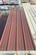 29-gauge steel siding panels in silver finish – side view
Close-up of red metal siding with smooth weather-resistant finish
Full stack of steel siding panels in multiple lengths
29-gauge corrugated siding installed on an exterior wall
Brown, white, and gray siding panel color options for metal exterior
Long 20ft steel panel view – suitable for barn or home