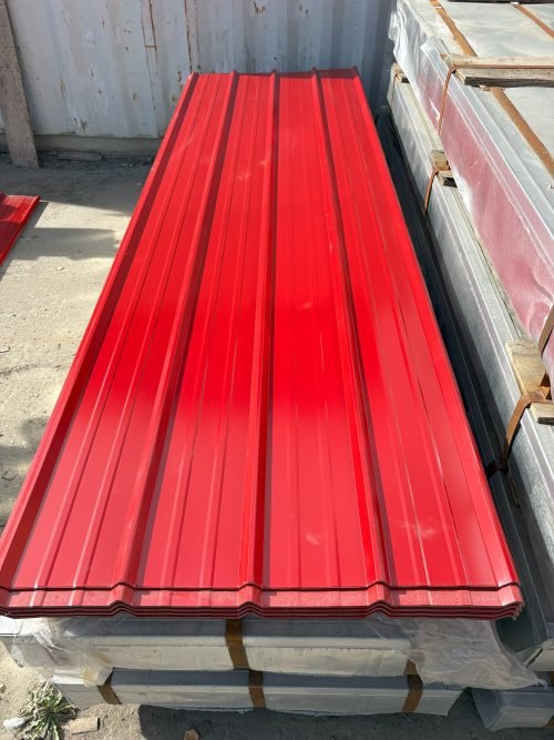 29-gauge steel siding panels in silver finish – side view
Close-up of red metal siding with smooth weather-resistant finish
Full stack of steel siding panels in multiple lengths
29-gauge corrugated siding installed on an exterior wall
Brown, white, and gray siding panel color options for metal exterior
Long 20ft steel panel view – suitable for barn or home