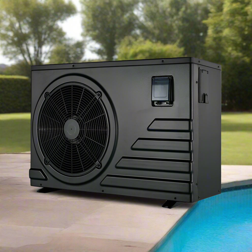 Dual-function swimming pool heater and cooler pump 29 GPH
725421 black pool temperature control unit for all-season use
Digital swimming pool heat pump with heating and cooling
Energy-efficient quiet pool heater cooler for residential pools
All-season pool heating and cooling unit for 30m³–55m³ pools