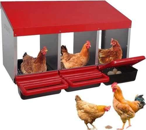 NEW 3 - Compartment Roll Out Chicken Nesting Box – Fits Up to 15 Hens – Easy Egg Collection 1211202 - with | Sold by Uncle Wiener's Wholesale
