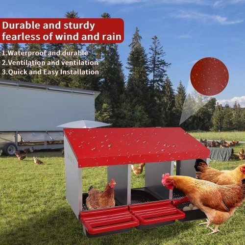 NEW 3 - Compartment Roll Out Chicken Nesting Box – Fits Up to 15 Hens – Easy Egg Collection 1211202 - with | Sold by Uncle Wiener's Wholesale