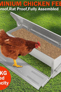 New 3 Ft Automatic Chicken Feeder – 22 lb / 10 kg Self - Opening Treadle Feeder for Poultry 823418 - with | Sold by Uncle Wiener's Wholesale