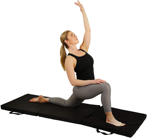 New 3 ft x 6 ft Linkable Tri - Fold Gym Mat – 2" Thick High - Density Foam | SKU: YMR3 - with | Sold by Uncle Wiener's Wholesale