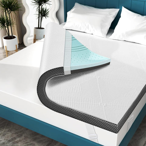 New 3″ Gel Memory Foam Mattress Topper – King Size, Cooling Comfort, Dark Gray B0BQHLGB3H - with | Sold by Uncle Wiener's Wholesale