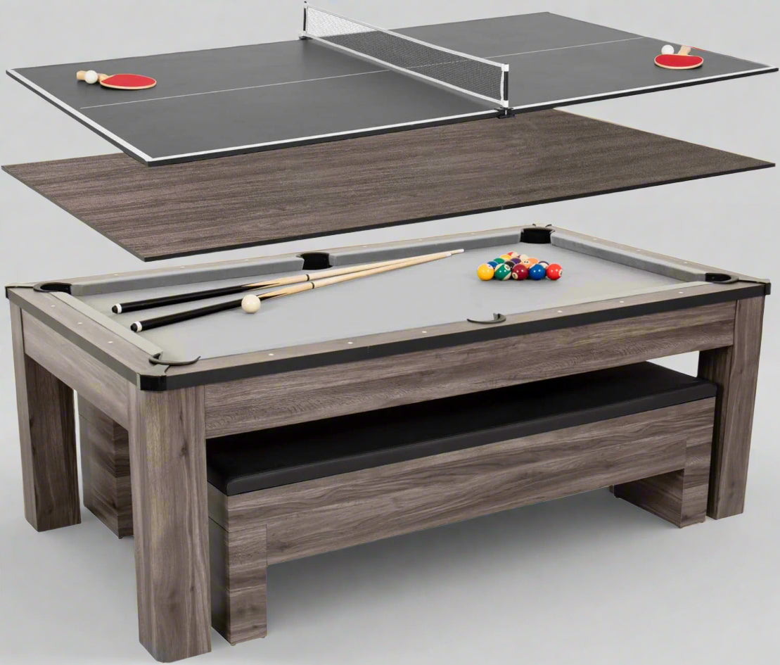NEW 3 IN 1 COMBINATION TABLE INCLUDES POOL TABLE TENNIS & DINING - with | Sold by Uncle Wiener's Wholesale