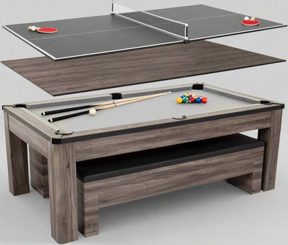 NEW 3 IN 1 COMBINATION TABLE INCLUDES POOL TABLE TENNIS & DINING - with | Sold by Uncle Wiener's Wholesale
