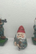 Military Garden Gnome Set – Armed with AK47, Resin 3-Pack Lawn Ornament | SKU 519318
