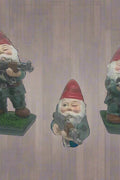 Military Garden Gnome Set – Armed with AK47, Resin 3-Pack Lawn Ornament | SKU 519318