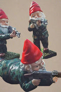 Military Garden Gnome Set – Armed with AK47, Resin 3-Pack Lawn Ornament | SKU 519318
