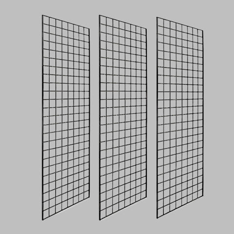 NEW 3 PACK 2 FT X 5 FT GRIDWALL BLACK DISPLAY METAL - with | Sold by Uncle Wiener's Wholesale