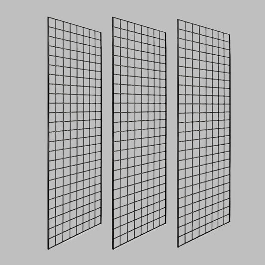 NEW 3 PACK 2 FT X 5 FT GRIDWALL BLACK DISPLAY METAL - with | Sold by Uncle Wiener's Wholesale