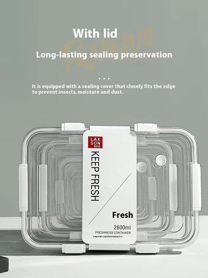 "airtight food container set with clear lids"

"3-pack BPA-free tritan food containers"

"stackable airtight containers for pantry"

"microwave and freezer-safe storage boxes"

"leak-proof food storage container set"