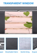3-pack foldable clothes storage bags with clear window and handles
breathable black storage bags with zippers for bedding and clothing
closet organizer storage solution – 3-pack zippered bags