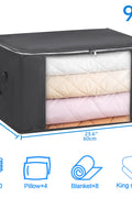 3-pack foldable clothes storage bags with clear window and handles
breathable black storage bags with zippers for bedding and clothing
closet organizer storage solution – 3-pack zippered bags